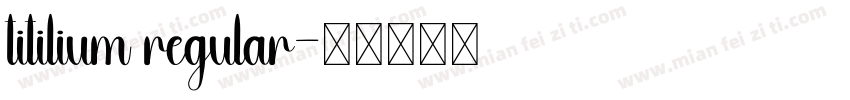 titilium regular字体转换